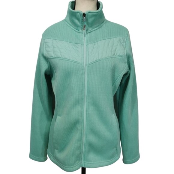 RBX Full Zip Knit Active Jacket With Fleece Lining in Mint Green - Sz S - Picture 1 of 10
